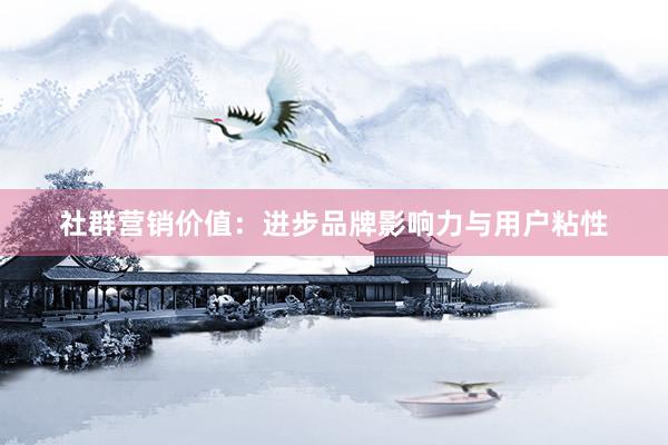 社群营销价值：进步品牌影响力与用户粘性